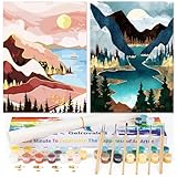 gelrovaled 2 Stück Malen Nach Zahlen Erwachsene, Paint by Numbers Malen...