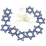 VERDANVERSE Hanukkah Lichterkette mit Davidstern LED Lichter für und...