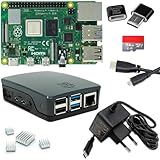 Raspberry Pi 4 4GB Starter-Set | 64GB Micro SD Karte | USB-C Netzteil |...