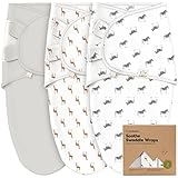 KeaBabies 3-Pack Bio Swaddle Schlafsack Baby - Pucksack Baby 0-3 monate...