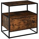 HOMCOM Sideboard im industriellen Stil, Vintage Holz und Metall Kommode...