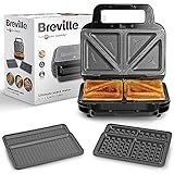 Breville 3-in-1 Ultimativer Sandwichmaker | Extra tiefe Platten für...