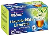 Meßmer Holunderblüte-Limette | 20 Teebeutel | Vegan | Glutenfrei |...