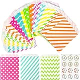 Papiertüten Candy Bar Tüten Geschenktüten - 105 Stück Bunt...
