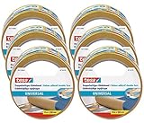 tesa Doppelseitiges Klebeband Universal im 6er Pack - Vielseitiges...