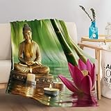 Decke Bedruckte Kuscheldecke Eleganter Und Ruhiger Buddha Decke Flauschig...