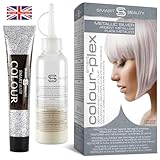 Metallic Silber Haarfarbe | Stylische Silber Tönung für gebleichtes Haar...