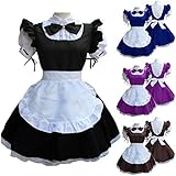 Hausmädchen Kostüm Damen Sexy Lolita Kleid Schwarz Cosplay Partner...