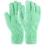 Ymapinc 2 Stück Mikrofaser Putzhandschuhe Wiederverwendbar Staubhandschuhe...
