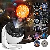 Planetarium Sternenhimmel Projektor, Galaxy Projektor Lampe mit 12 Planeten...