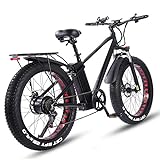HFRYPShop E-Bike Mountainbike 26 Zoll, Fat Tire SUV Elektrofahrräder mit...
