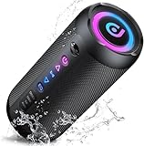 Bluetooth Lautsprecher mit Licht, 30W Musikbox Tragbarer Bluetooth Box mit...