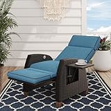 Grand patio Relaxliege Liegesessel mit Sitzkissen Gartensessel Verstellbare...