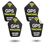 TinyTag® 4X Hinweis-Aufkleber für GPS Tracker - Wetterfester Warn-Sticker...
