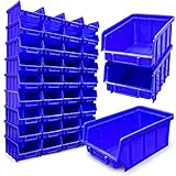 40x Stapelboxen Blau Größe 2 Werkstatt Garage Sichtlagerboxen...