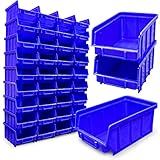 HMH 40x Stapelboxen Blau Größe 2 Werkstatt Garage Sichtlagerboxen...