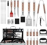 DRAGON RIOT Grillbesteck Set aus Edelstahl, 29 Stücke Grillset für...