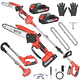 2-in-1 Akku Teleskop Hochentaster, 8 Zoll Hochentaster Akku Elektrisch,...