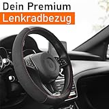 Upgrade4cars Lenkradbezug Alcantara Look Universal 37-39 cm | Lenkradhülle...