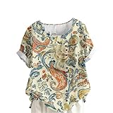 Besticktes mexikanisches Oberteil für Damen, Hawaii-Boho-Bluse, Mexiko,...