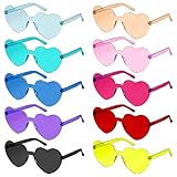 10 Stück Herz Brille Party Brille, Magische Farben Party Brille, Hippie...