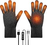 Coikes USB-beheizte Handschuhe für Damen und Herren Winter Touchscreen...