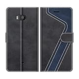 MOBESV Hülle für HTC U11 Handyhülle, Lederhülle mit Kartenfach,...