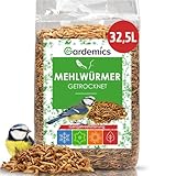 Gardemics Mehlwürmer getrocknet 5kg - 32,5 L - Premium Insektenfutter für...