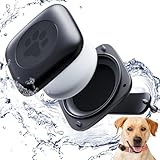 CloudValley Airtag Hundehalsband, Metall IPX8 wasserdichte GPS Tracker für...
