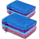 PHOGARY 10 STK Mikrofaser-Waschhandschuhe, Flanell, weiches...
