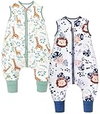 Chilsuessy Baby Schlafsack mit Füßen 2er Pack 2.5 Tog Kinder Winter...