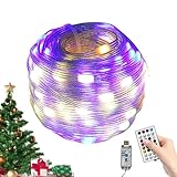 LED String Lagriner | 100 farbige LEDs mit Fernbedienung | Flexible 10 m...