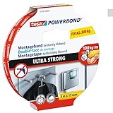 tesa Powerbond ULTRA STRONG - Doppelseitiges, extra starkes Montageband zur...