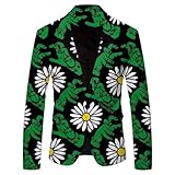 Anzug Männer Casual Mode 3D Digitales Drucken Langarm Jacke Vintage...