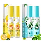 4 Stück Mundspray, 18 ML Mundspray mit Fruchtgeschmack, Zitronen- Und...