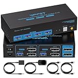 4K120Hz Displayport KVM Switch 2 PC 2 Monitore 8K60Hz KVM Umschalter USB...