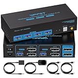 4K120Hz Displayport KVM Switch 2 PC 2 Monitore 8K60Hz DP1.4 KVM-Switches...