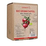 Granar 5 Liter Bio Granatapfel Direktsaft Muttersaft, 100% Granatapfelsaft...