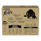 FELIX Tasty Shreds Katzenfutter nass in Sauce, Gemischte Vielfalt, 80er...