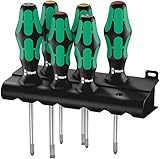 Wera 335/350/355/6 Schraubendrehersatz Kraftform Plus Lasertip + Rack,...