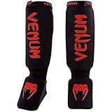 Venum, Kontact Schienbeinschützer, Herren, M, Schwarz/Rot