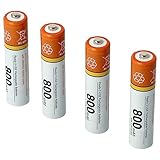 vhbw 4X AAA Micro Akku kompatibel mit Audioline BigTel 200, 202, 280,...