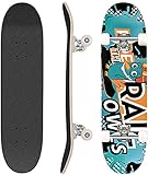 WeSkate Skateboard Komplettboard 79x20cm Holzboard für Anfänger mit...