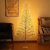 Warmweiß LED Birke Lichterbaum, Lichterbaum Innen mit LEDs Licht, 120CM...