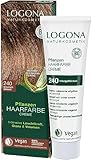 LOGONA Naturkosmetik Pflanzen-Haarfarbe Creme 240 Nougatbraun, Braune...
