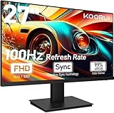 KOORUI 27 Zoll Gaming Monitor mit integrierten Lautsprechern, 100Hz, 1080p...