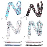 VOSSOT 4 Stück Schlüsselband Krankenschwester, ID Lanyards Schlüsselband...