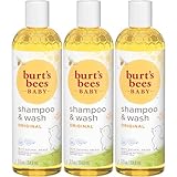 Burt's Bees Baby Bee Shampoo & Wash, 3x 12 Fluid Ounces, Naturale...