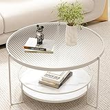 Rivorne Couchtisch Rund, Couchtisch Mit Stauraum, Schmiedeeiserner Rahmen +...