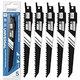 EFFEKTWERK Säbelsägeblätter für Holz (5 Stück) zum Schneiden von Holz...